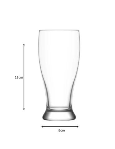 JAKES BEER GLASS 500ML (BRO029) , PACK OF 6