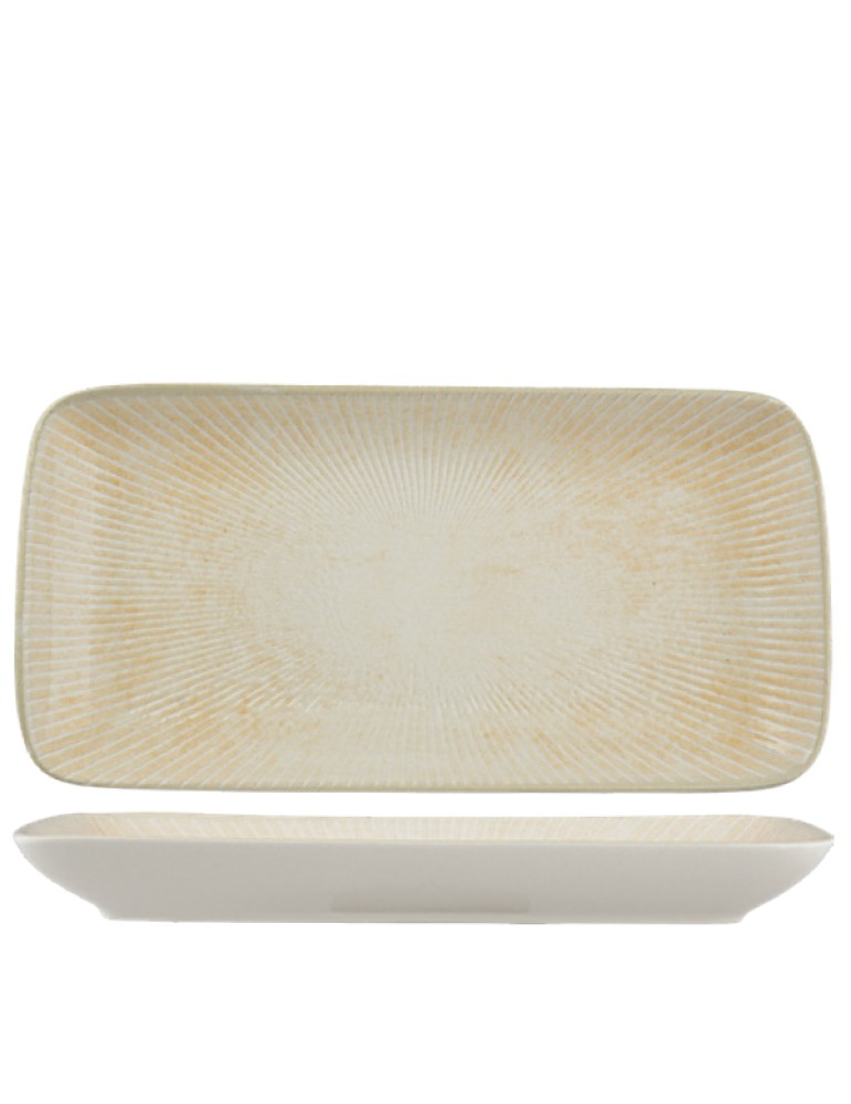 Ariane Paros Sand Rectangular Plate 36X16.5cm (Pack of 6)
