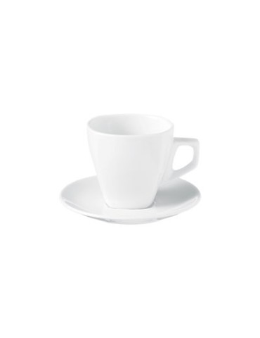 PRIMA SQUARE CAPPUCCINO CUP + SAUCER  200ML  (PACK OF 6)