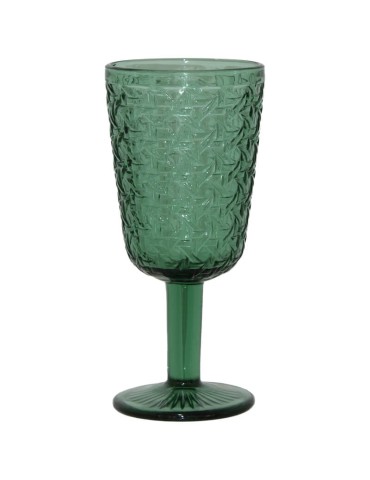 WEAVE GREEN WINE GLASS 290ML , SET 0F 12