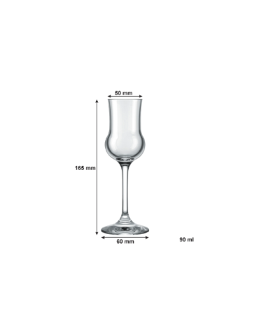 NADIR STEMMED ALAMBIC SHERRY GLASS, (90ML),PACK OF 12