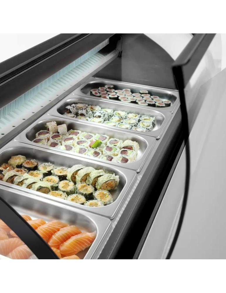 定食 7 Division Sushi Display Fridge