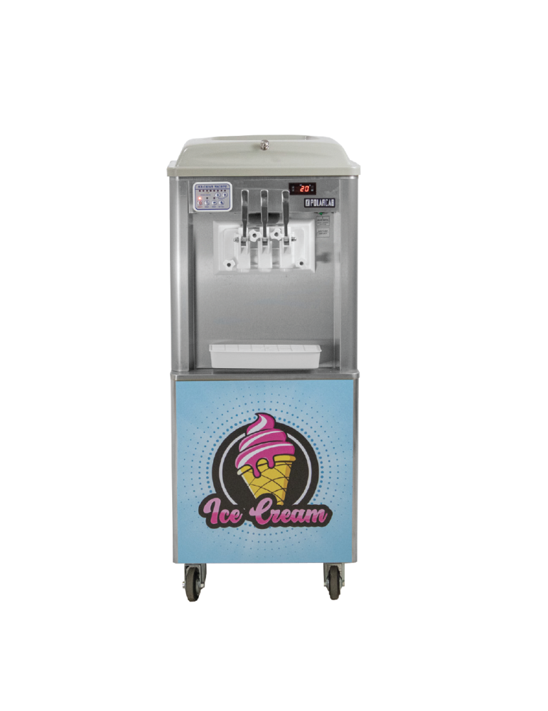 POLARCAB SOFT SERVE MACHINE WITH REFR HOPPER & AIR PUMP - F/S