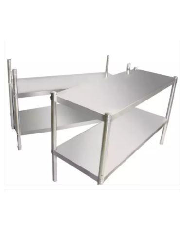 S/STEEL SHELVING UNIT - 5 TIER - 1150x380x1800mm
