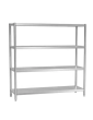 S/STEEL SHELVING UNIT - 5 TIER - 1150x380x1800mm
