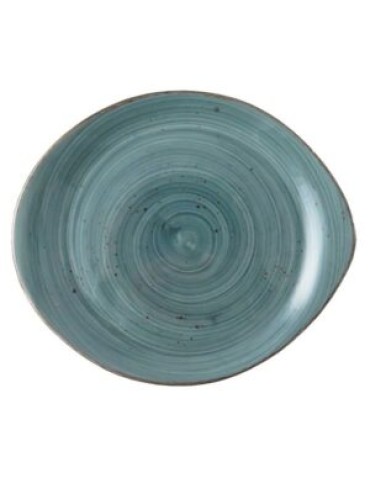 ELE RUSTIC BLUE PEBBLE DINNER PLATE 25.5X21.5 (PACK OF 24)