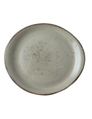 ELE RUSTIC GREEN PEBBLE SIDE PLATE 20X18 CM (PACK OF 24)
