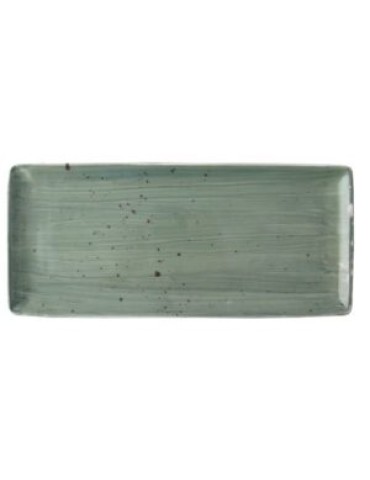 ELE RUSTIC D GREEN RECT PLATTER 36.5 X 16 CM (PACK OF 12)