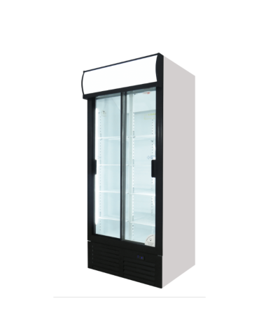 Fridge Star Double Sliding Door Beverage Fridge 890mm