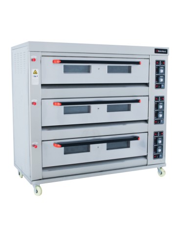 BAKEMARK DECK OVEN - TRIPLE DECK - 3 TRAYS PER DECK