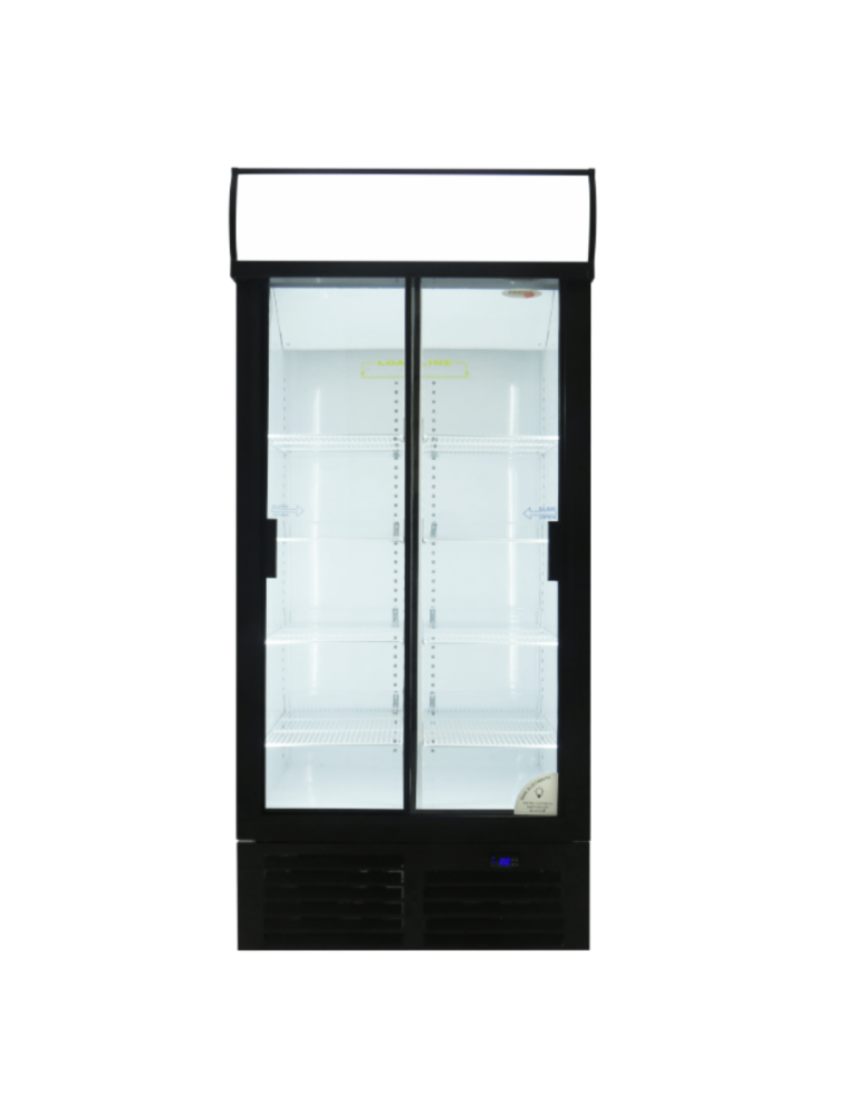 Fridge Star Double Sliding Door Beverage Fridge 890mm