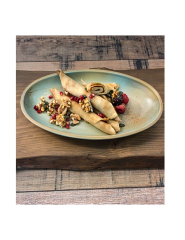 FYNBOS - BRUSHED SAND - OVAL PLATE - 30.5CM X 16.5CM X 3CM (4) (SET OF 4)