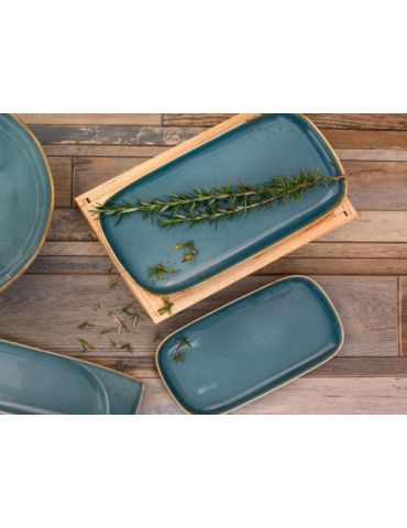 FYNBOS - ATLANTIC BLUE - RECTANGULAR PLATE - 25.5CM X 14.5CM (6) (SET OF 6)