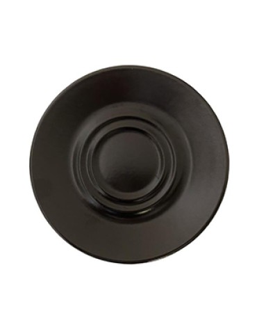 TEMPEST - BLACK - DOUBLE WELL SAUCER 15CM (SET OF 6)