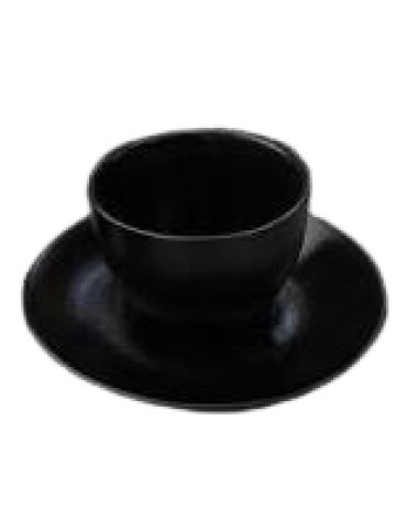 TEMPEST-BLACK- ESPRESSO CUP + SAUCER (PACK OF 6)