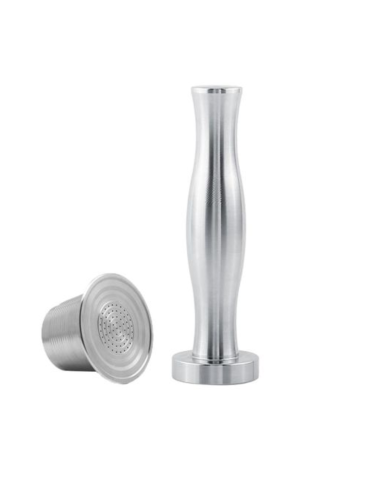 Stainless Steel Coffee Tamper Hammer with Reusable Capsule