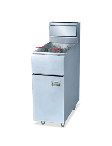 GAS FRYER 28LT GAS SINGLE TANK 2 BASKETS INCLUDED GATTO (6 MONTHS WARRANTY ONLY)