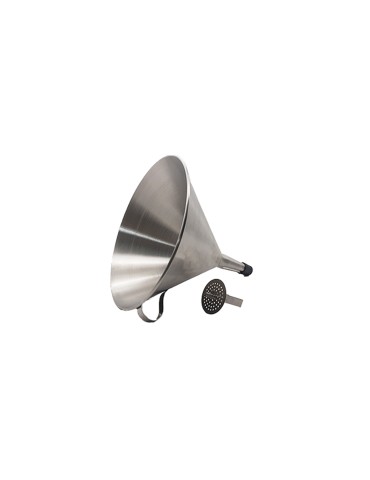 FUNNEL ROUND S/STEEL WITH REMOVABLE STRAINER - 120MM (PACK OF 1)