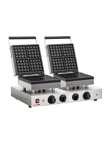 SMARTCHEF DOUBLE BELGIAN WAFFLE BAKER - SQUARE