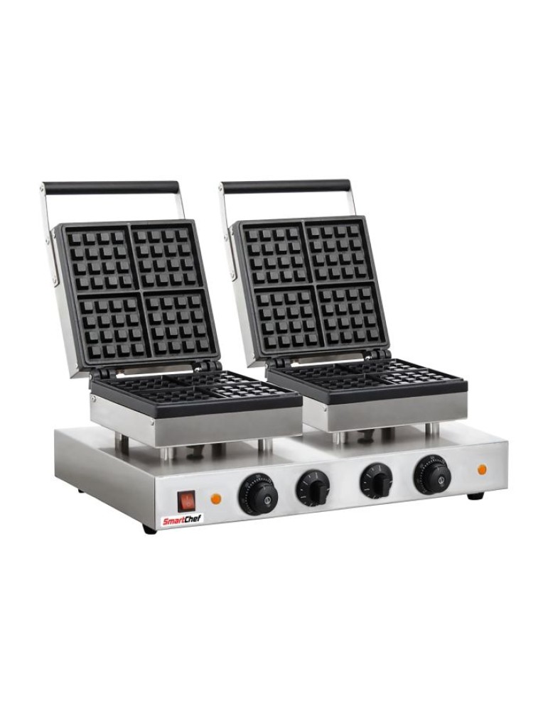 SMARTCHEF DOUBLE BELGIAN WAFFLE BAKER - SQUARE