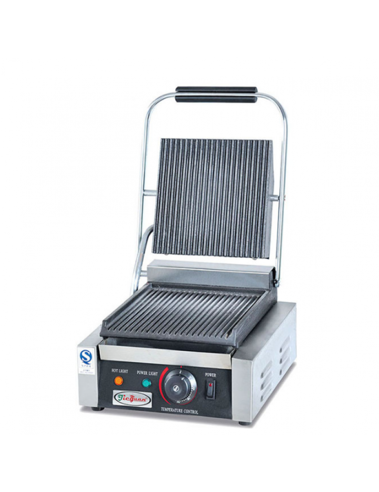 CONTACT GRILL - NON-STICK RIBBED PLATES