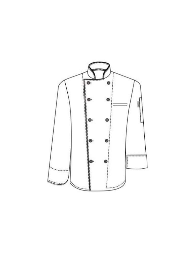 CHEFS UNIFORM JACKET EXECUTIVE MEN LONG - XXX LARGE 