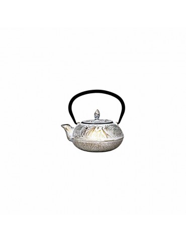 REGENT CAST IRON CHINESE TEAPOT WHITE WITH GOLD 500ML								