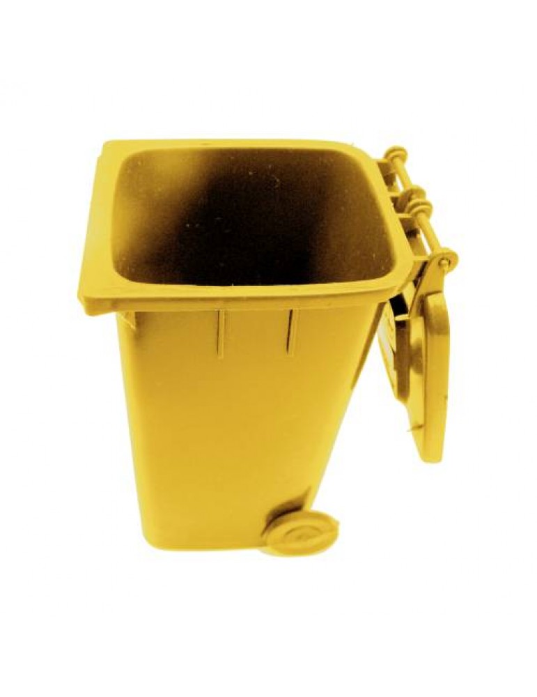 MOBILE REFUSE BIN 240LT (YELLOW) PLASTIC (PACK OF 1)