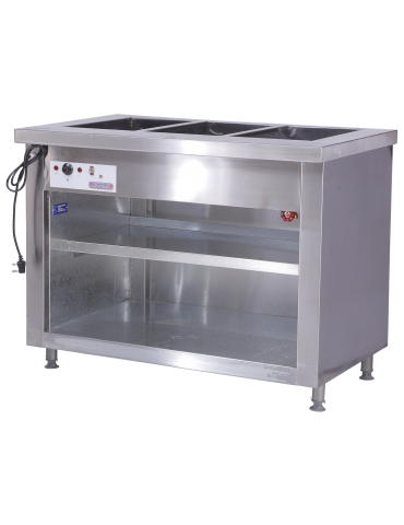 AQUARIUS 3 DIV FLOOR MODEL BAIN MARIE (7-10 DAYS FOR MANUFACTURING)