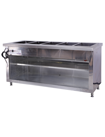 AQUARIUS 5 DIV FLOOR MODEL BAIN MARIE (7-10 DAYS FOR MANUFACTURING)