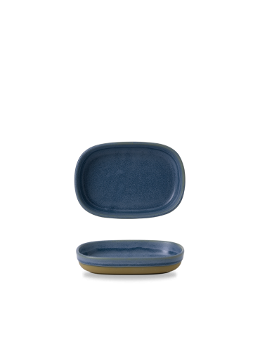 EMERGE - OSLO BLUE - SHALLOW TRAY - 17.3CM X 11.9CM X 3.3CM (6) (PACK OF 6)