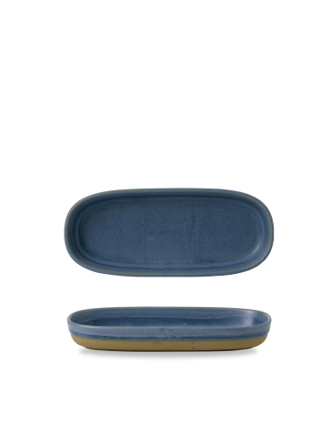 EMERGE - OSLO BLUE - SHALLOW TRAY - 23.3CM X 10CM X 3.3CM (6) (PACK OF 6)