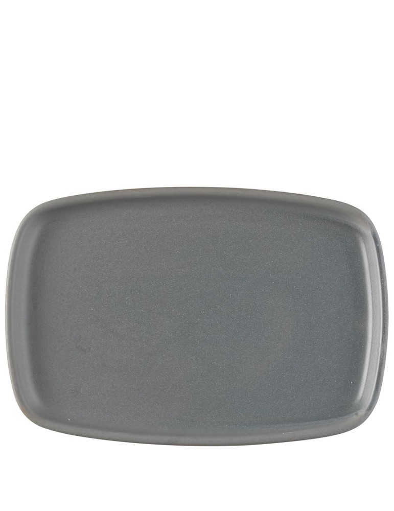 EMERGE - SEATTLE GREY - RECTANGULAR PLATE - 22CM X 15CM (6) (PACK OF 6)