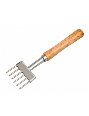 Ice Chipper - 6 Point - Wooden Handle