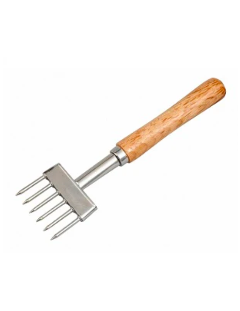 Ice Chipper - 6 Point - Wooden Handle