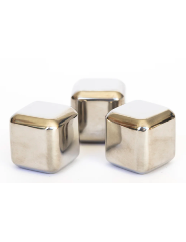 Ice Chilling Cubes - Square - Stainless Steel (Pack of 4)