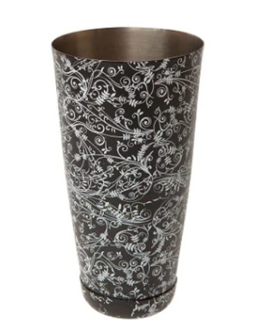 Boston Tin - 800ml - Patterned Black