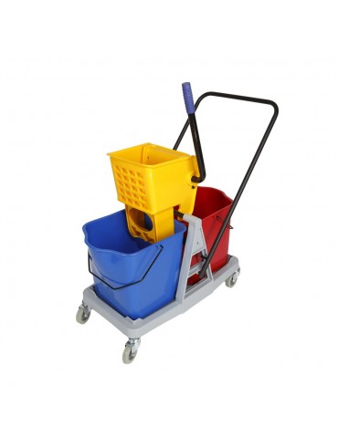 50L DOUBLE SAUL BUCKET & WRINGER (WITH CADDY)