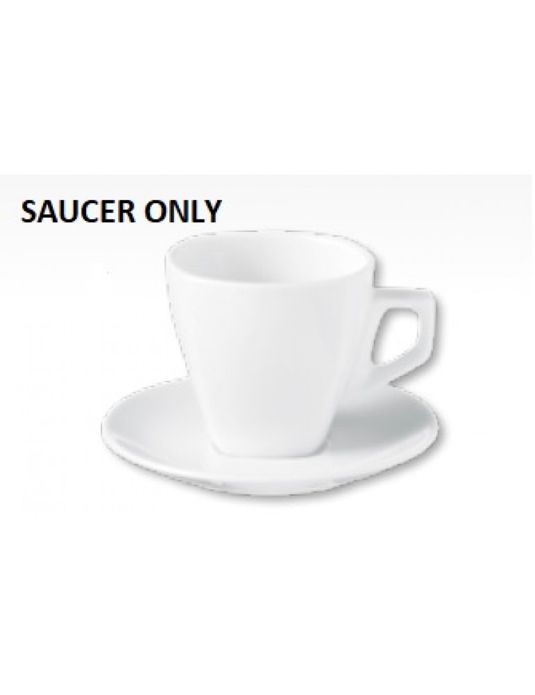 PRIMA - WHITE - CAPPUCCINO SAUCER - 15CM (24) (PACK OF 24)