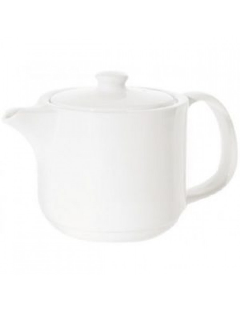 PRIMA - WHITE - TEA POT WITH LID - 50CL (6) (PACK OF 6)