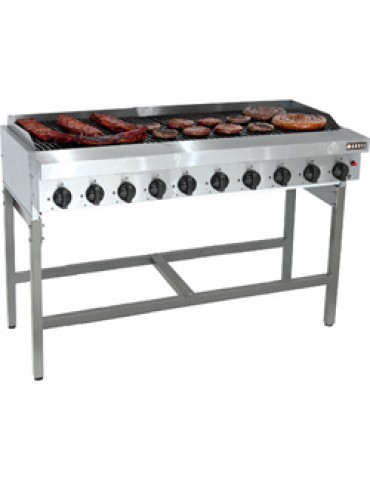 Gas Griller Anvil - 10 Burner Radiant - Free Standing