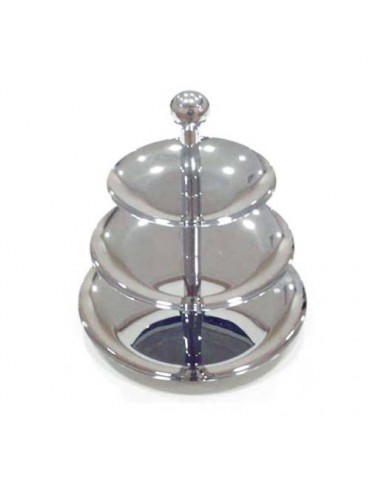 DISPLAY STAND S/STEEL - 3 TIER 266MM X 220MM X 167MM (PACK OF 1)