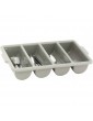 CUTLERY TRAY GREY 4 DIVISION - 500MM X 300MM (PACK OF 1)