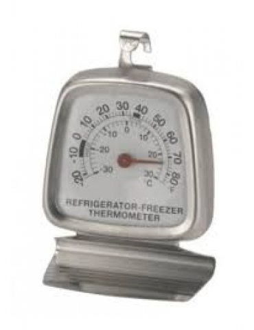 THERMOMETER FRIDGE / FREEZER -30°C TO +30°C - S/STEEL THERMOMETER 