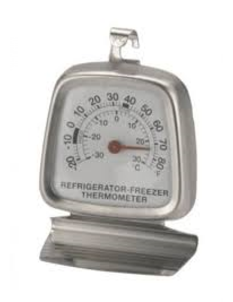 THERMOMETER FRIDGE / FREEZER -30°C TO +30°C - S/STEEL THERMOMETER 