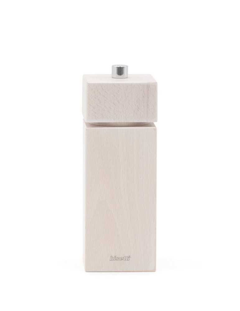 Bisetti Salt Mill Square White 16.5 cm