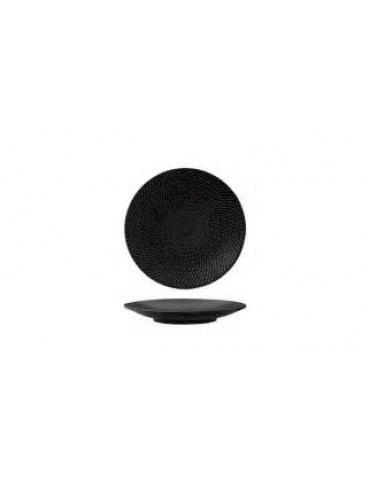 URBAN - BLACK SWIRL - ROUND COUPE PLATE - 19CM (PACK OF 6)