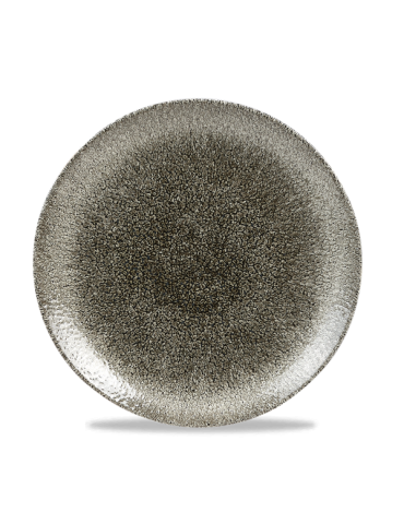 RAKU - QUARTZ BLACK - COUPE PLATE - 21.7CM (12) (PACK OF 12)