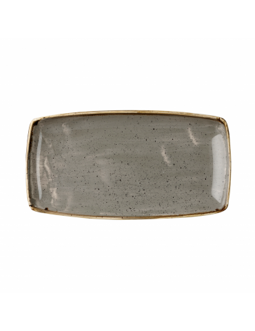 STONECAST - PEPPERCORN GREY - OBLONG PLATE - 35CM X 18.5CM (6) (PACK OF 6)