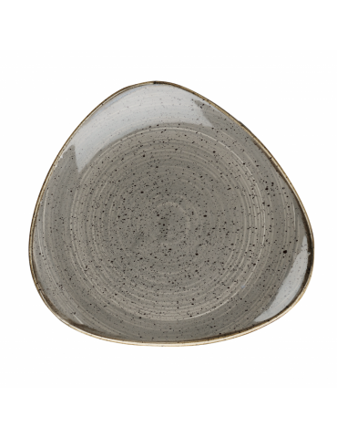STONECAST - PEPPERCORN GREY - TRIANGLE PLATE - 26.5CM (12) (PACK OF 12)